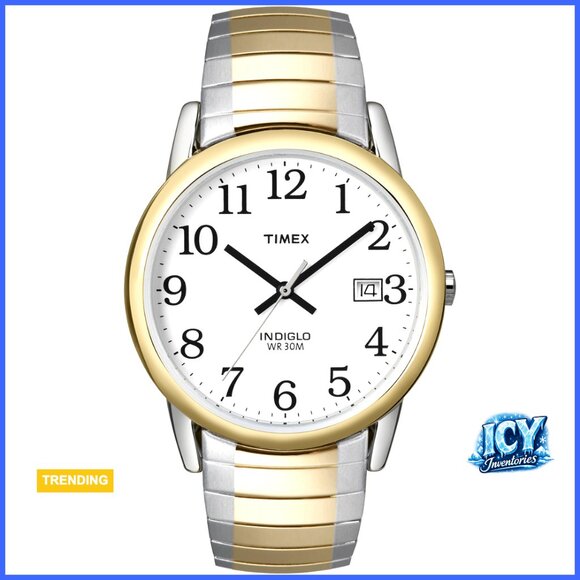 Stainless Steel Expansion Band Watch with INDIGLO Backlight